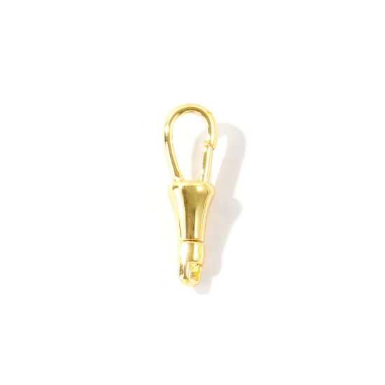 Immagine di 1 Pz Ottone Fibbia a Molla All'Ingrosso Platino Placcato Girevole 28mm x 9mm