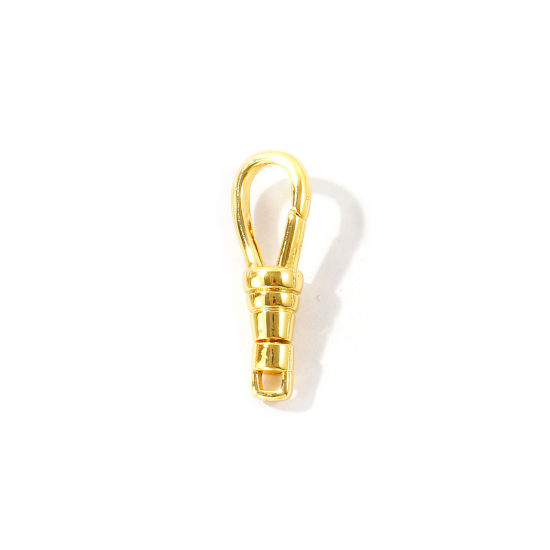 Immagine di 1 Pz Ottone Fibbia a Molla All'Ingrosso Platino Placcato Girevole 25mm x 9mm