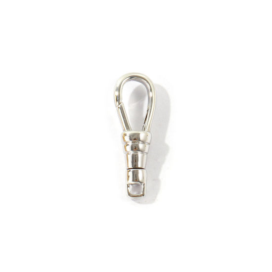 Immagine di 1 Pz Ottone Fibbia a Molla All'Ingrosso Placcato Oro 18K Girevole 25mm x 9mm