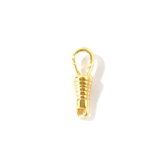 Immagine di 1 Pz Ottone Fibbia a Molla All'Ingrosso Platino Placcato Girevole 20mm x 6mm