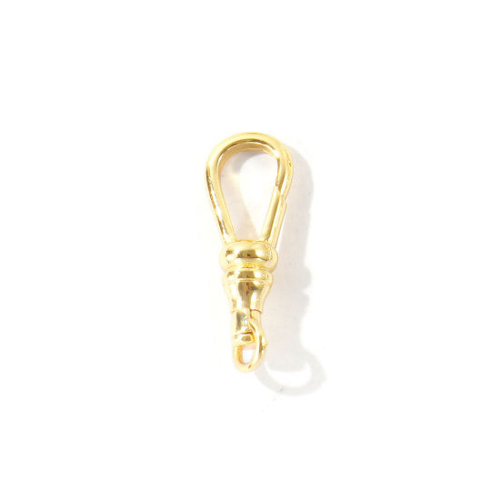 Immagine di 1 Pz Ottone Fibbia a Molla All'Ingrosso Platino Placcato Girevole 26mm x 9mm