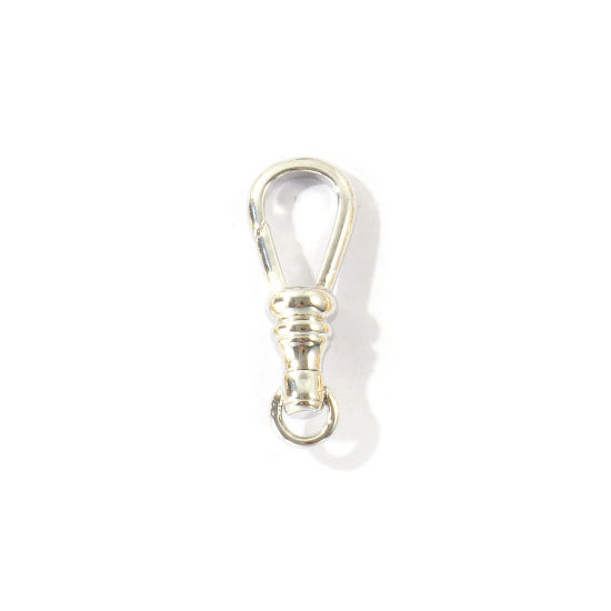 Immagine di 1 Pz Ottone Fibbia a Molla All'Ingrosso Placcato Oro 18K Girevole 26mm x 9mm