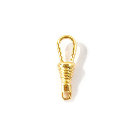 Immagine di 1 Pz Ottone Fibbia a Molla All'Ingrosso Platino Placcato Girevole 26mm x 8mm