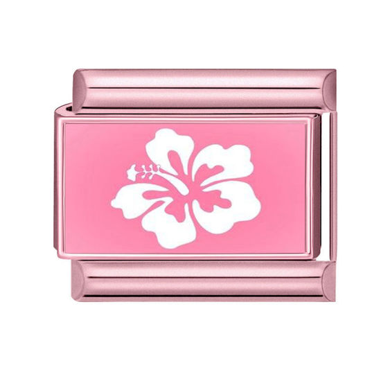 Immagine di 1 Pz 304 Acciaio Inossidabile Magnetiche Italiane per Bracciali Modulari e Orologi Fai‑Da‑Te, Fiore Rosa All'Ingrosso, 10mm x 9mm