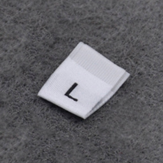 1 パケット ( 100 個/パケット） サイズ L テリレン 衣料用ラベル タグ 白 の画像