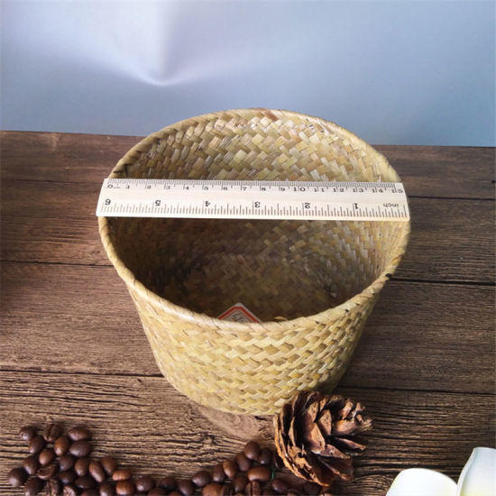 1 Piece Natural Rattan Storage Container Box Basket Original Color の画像
