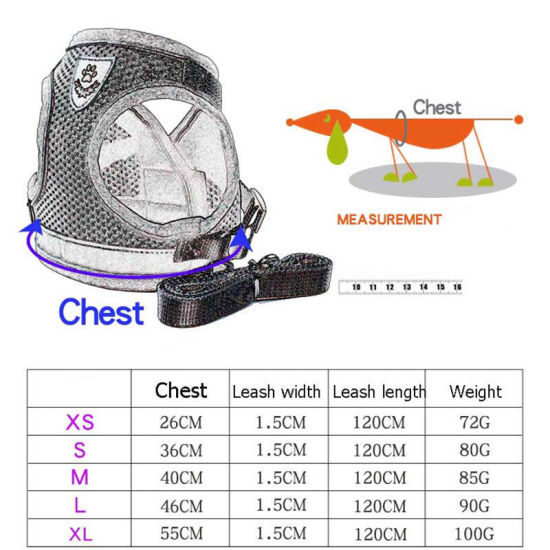 1 Piece Polyester Pet Vest Chest Strap Traction Rope Leash Harness Red Size L の画像