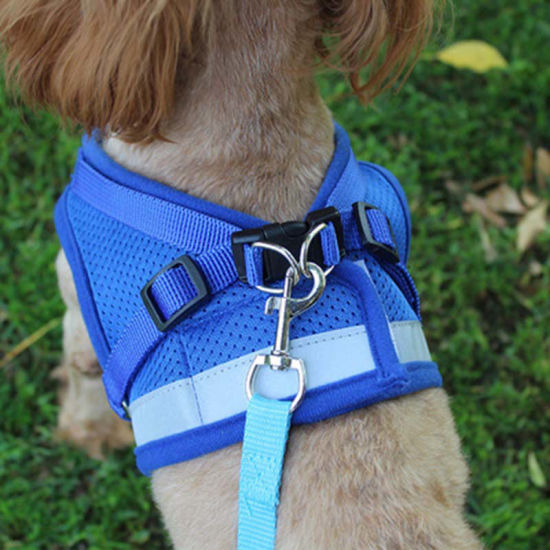 1 Piece Polyester Pet Vest Chest Strap Traction Rope Leash Harness Red Size L の画像