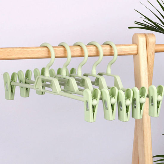 ABS 多機能ズボン用ハンガー 白 34cm x 14.5cm, 5 個 の画像