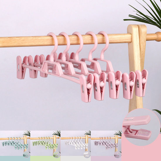 ABS 多機能ズボン用ハンガー 白 34cm x 14.5cm, 5 個 の画像