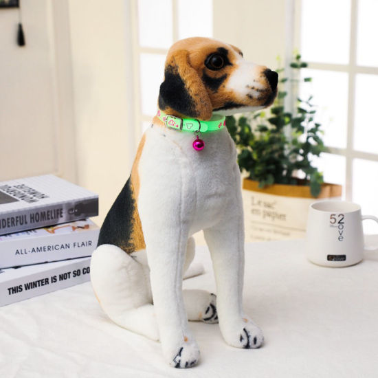 Image de At Random - Colliers en silicone pour chien de compagnie à fleurs avec clochettes, collier de nuit, accessoires pour anneau de cou lumineux, 1 pièce