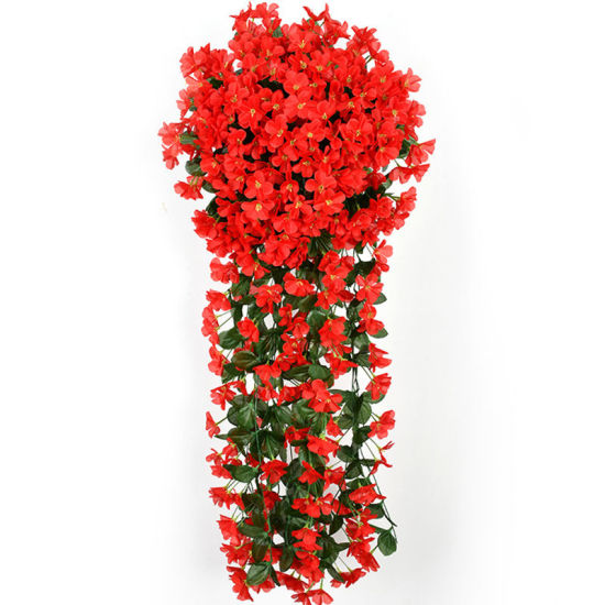 Image de Rouge - Fleurs Violet Vine en Faux Soie Simulation Décoration de la Maison 90cm de long, 1 Bouquet