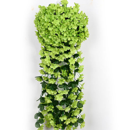 Image de Vert - Fleurs Violet Vine en Faux Soie Simulation Décoration de la Maison 90cm de long, 1 Bouquet