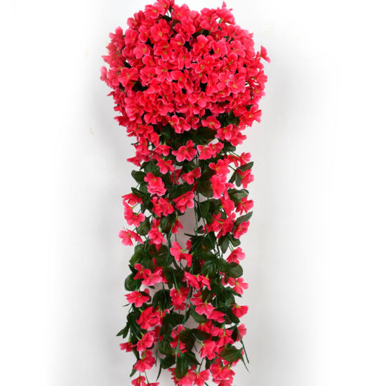 Image de Fuchsia - Fleurs Violet Vine en Faux Soie Simulation Décoration de la Maison 90cm de long, 1 Bouquet
