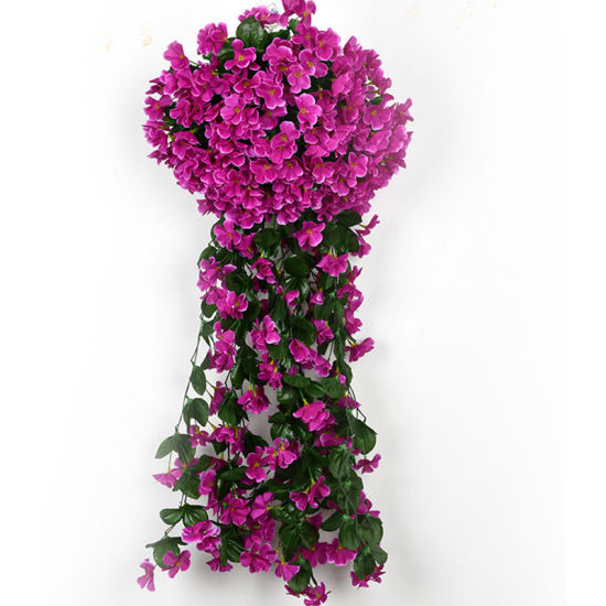 Image de Fuchsia - Fleurs Violet Vine en Faux Soie Simulation Décoration de la Maison 90cm de long, 1 Bouquet
