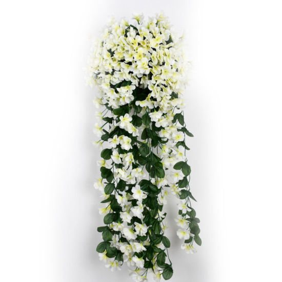 Image de Blanc - Fleurs Violet Vine en Faux Soie Simulation Décoration de la Maison 90cm de long, 1 Bouquet