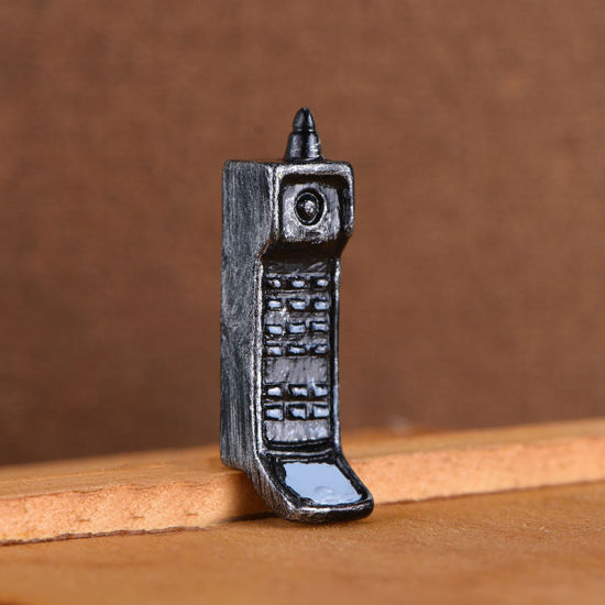 Image de Noir - 13 Téléphone Rétro Décoration Miniature Micro Paysage en Résine 3cm de long, 1 Pièce