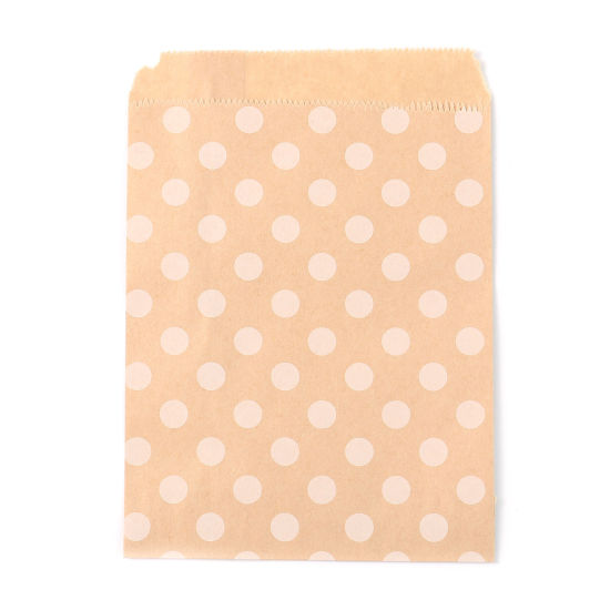 Imagen de Bolsa de Papel Papel de Marrón Kraft de Rectángulo , kraftpaper Punto Patrón 18cm 13cm 1 Paquete (Aprox 25 PCs/Paquete)