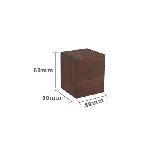Image de Présentoirs à Bijoux en Juglans Rectangle Brun Foncé 6cm x 5cm x 5cm , 1 Pièce