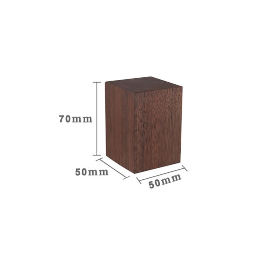 Image de Présentoirs à Bijoux en Juglans Rectangle Brun Foncé 7cm x 5cm x 5cm , 1 Pièce
