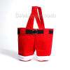 Picture of 1 Piece Nonwovens Party Candy Tote Bags Red Trousers Christmas Santa Claus 20cm x 17cm
