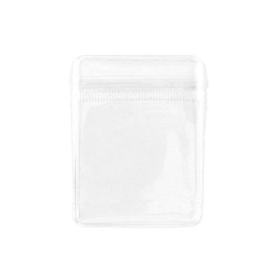 Image de 50 Pcs Sachets Auto-Adhésifs Zippés Fermeture Eclair en PVC Rectangle Transparent (Espace Utilisable: 6.5x5.5cm) 8cm x 6cm