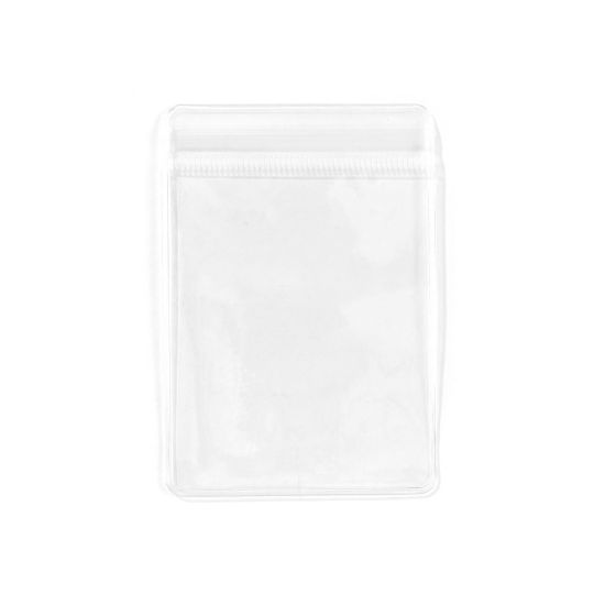 Image de 50 Pcs Sachets Auto-Adhésifs Zippés Fermeture Eclair en PVC Rectangle Transparent (Espace Utilisable: 8.5x6.5cm) 10cm x 7cm