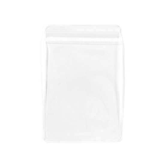Image de 50 Pcs Sachets Auto-Adhésifs Zippés Fermeture Eclair en PVC Rectangle Transparent (Espace Utilisable: 10.5x7.5cm) 12cm x 8cm