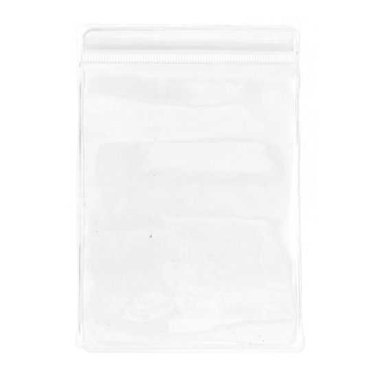 Image de 50 Pcs Sachets Auto-Adhésifs Zippés Fermeture Eclair en PVC Rectangle Transparent (Espace Utilisable: 14.5x10.5cm) 16cm x 11cm