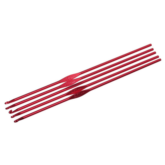 Image de Aiguilles à Tricoter Crochet en Aluminium Couleur au Hasard 2.5mm Gros, 15cm long, 5 Pcs