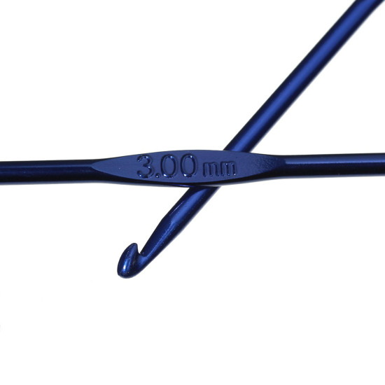 Image de Aiguilles à Tricoter Crochet en Aluminium Couleur au Hasard 3.0mm Gros, 15cm long, 5 Pcs