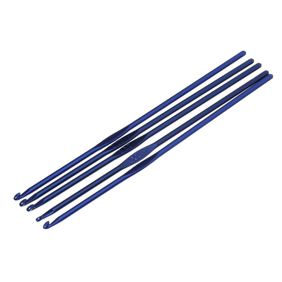 Image de Aiguilles à Tricoter Crochet en Aluminium Couleur au Hasard 3.0mm Gros, 15cm long, 5 Pcs