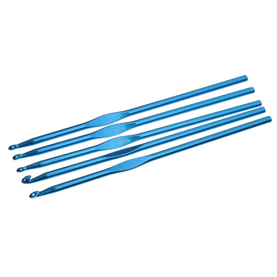 Image de Aiguilles à Tricoter Crochet en Aluminium Couleur au Hasard 4.0mm Gros, 15cm long, 5 Pcs