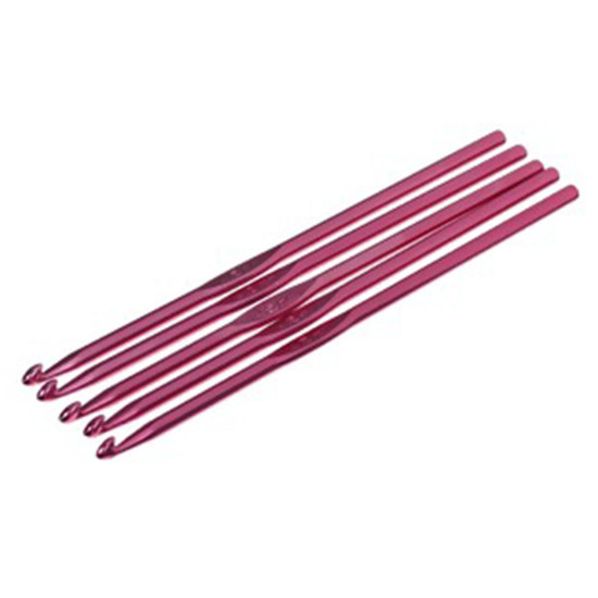 Image de Aiguilles à Tricoter Crochet en Aluminium Couleur au Hasard 4.5mm Gros, 15cm long, 5 Pcs