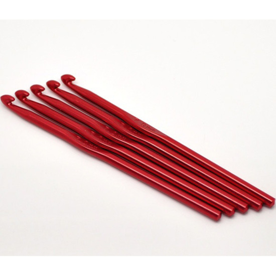 Image de Aiguilles à Tricoter Crochet en Aluminium Couleur au Hasard 7.0mm Gros, 15cm long, 5 Pcs