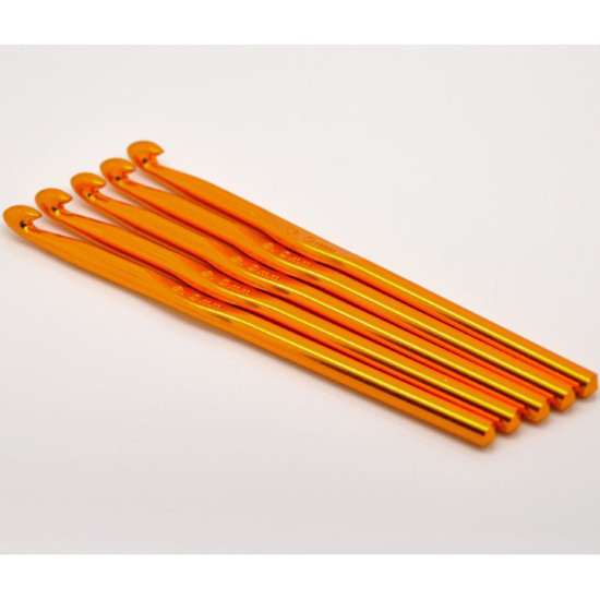 Image de Aiguilles à Tricoter Crochet en Aluminium Couleur au Hasard 8.0mm Gros, 15cm long, 5 Pcs