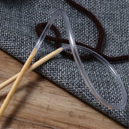 Image de (US2 2.75mm) Aiguilles Circulaire en Bambou Couleur Naturelle 40cm long, 1 Pièce