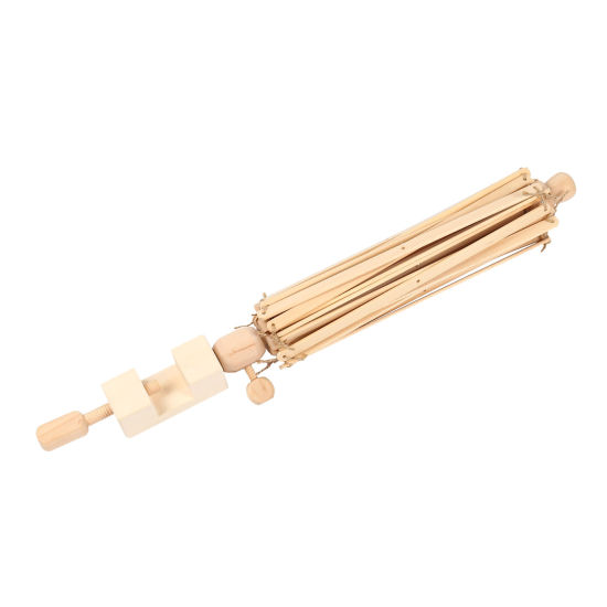 Image de 1 Pièce Dévidoir Parapluie pour Tricot et Crochet en Bois Naturel 72cm x 63cm