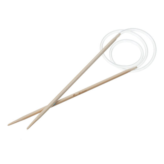 Image de 2.5mm Aiguilles Circulaire en Bambou Couleur Naturelle 40cm long, 1 Kit
