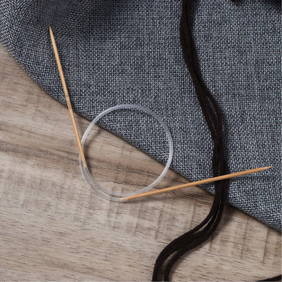 Image de 2.5mm Aiguilles Circulaire en Bambou Couleur Naturelle 40cm long, 1 Kit