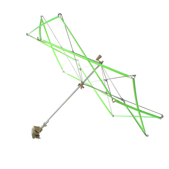 プラスチック+アルミ 編みアクセサリー 緑 65cm x 48cm、 1 個  の画像