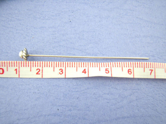亜鉛合金 ボルピン 銀古美 5.5cm長さ、 0.7mm(ゲージ)、 30 PCs の画像