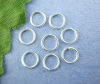 Picture of 600 PCs 10mm Dia., 0.7mm(21 gauge) Iron Based Alloy Open Jump Rings Findings For Jewelry Making Silver Plated Round