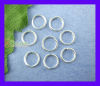 Picture of 600 PCs 10mm Dia., 0.7mm(21 gauge) Iron Based Alloy Open Jump Rings Findings For Jewelry Making Silver Plated Round