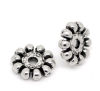 Picture of Zinc Based Alloy Spacer Beads Wheel Antique Silver Color About 10mm Dia, Hole:Approx 1.8mm, 70 PCs