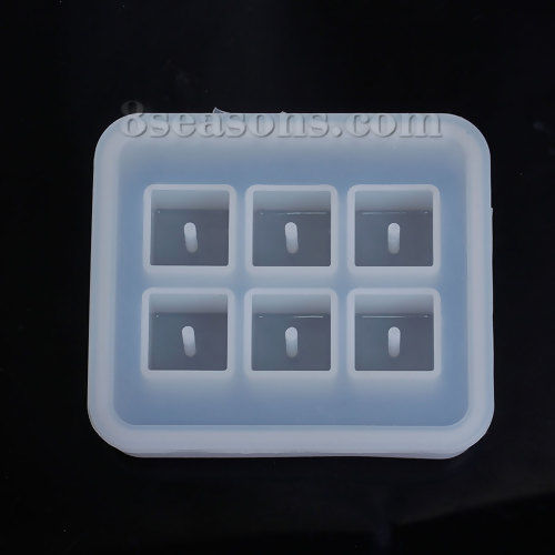 Image de Moule en Silicone Rectangle Blanc 82mm x 71mm, 1 Pièce