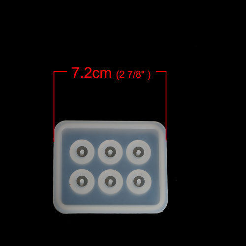Image de Moule en Silicone Rectangle Blanc 72mm x 59mm, 1 Pièce