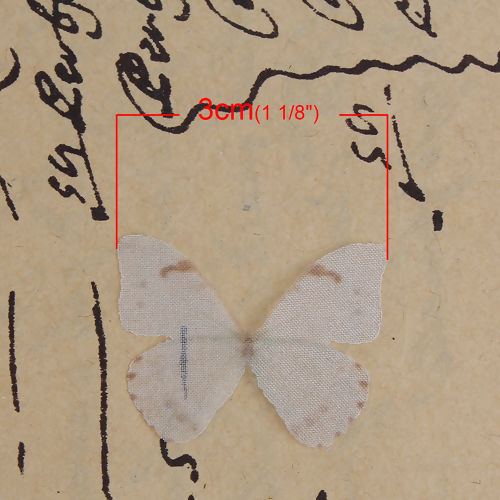 Image de Papillon Éthéré en Organza Transparent 30mm x 22mm, 5 Pcs