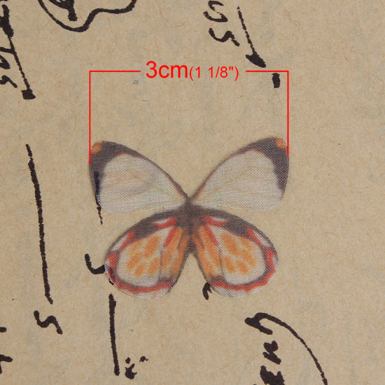 Image de Papillon Éthéré en Organza Violet 30mm x 25mm, 5 Pcs