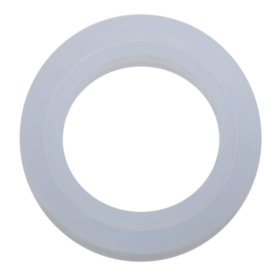 Image de Moule en Silicone pour Faire Bijoux en Résine Bracelet Blanc à Facettes 8.2cm Dia., 1 Pièce